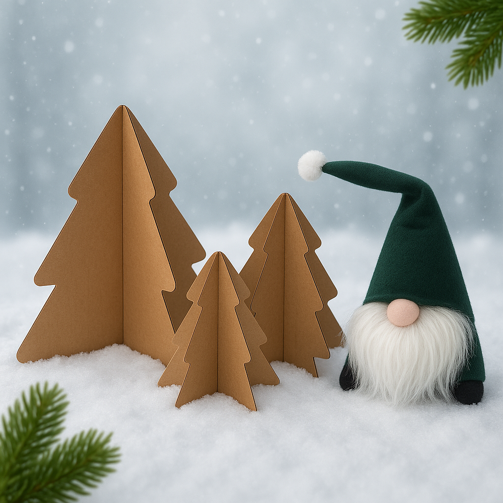 Ensemble de 75 sapins en carton